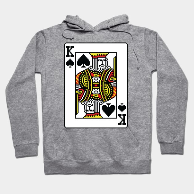 King of Spades Pixel Art Hoodie by inotyler